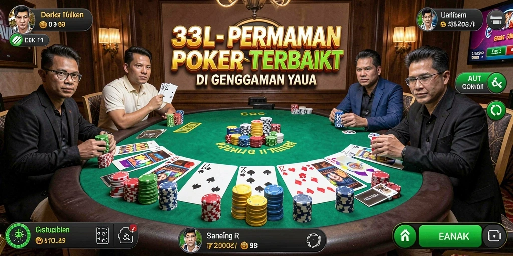 Screenshot menampilkan gameplay seru dari 33L di Poker.