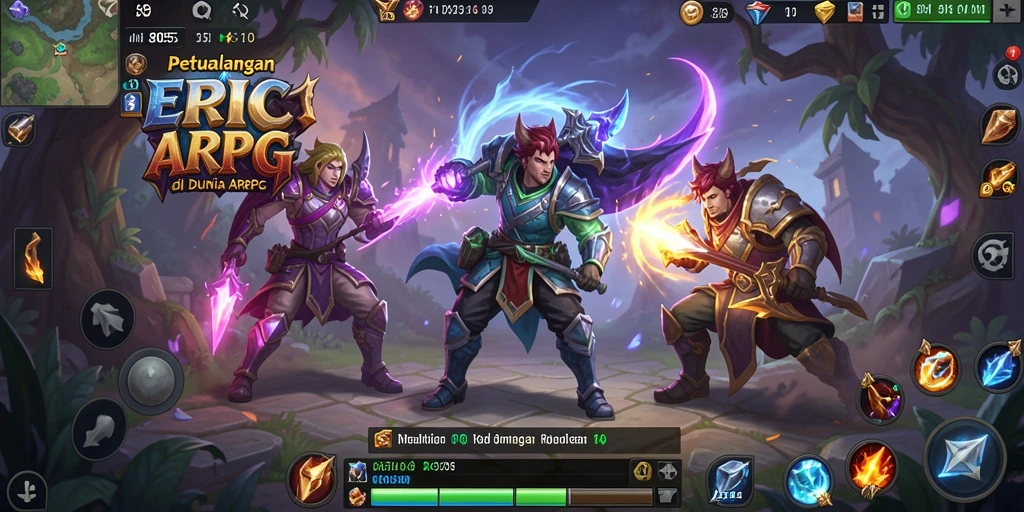 Screenshot gameplay 8055 menunjukkan aksi seru di dunia ARPG.
