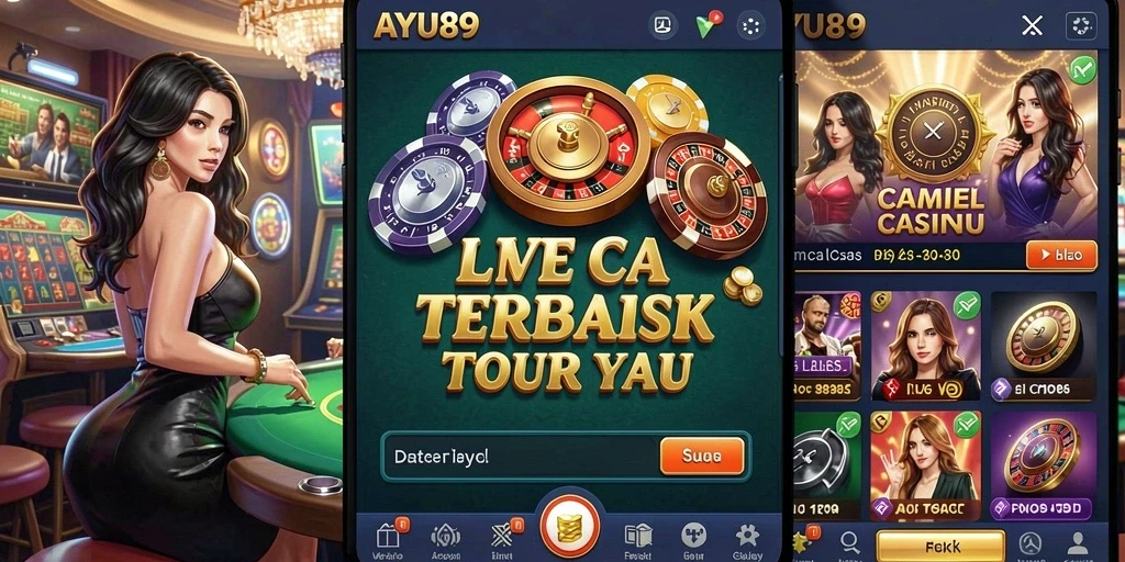 Screenshot gameplay AYU89 dengan dealer profesional dan pemain aktif.