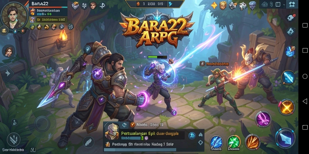 Gameplay ARPG BARA22 yang seru dan mendebarkan.