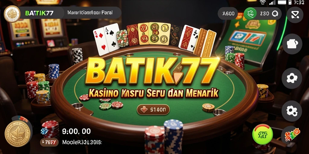 Tampilan menawan gameplay Kasino di BATIK77.