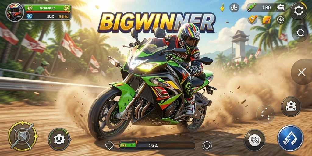 Tampilan gameplay akung penuh aksi dalam <strong>BIGWINNER</strong> yang menarik.