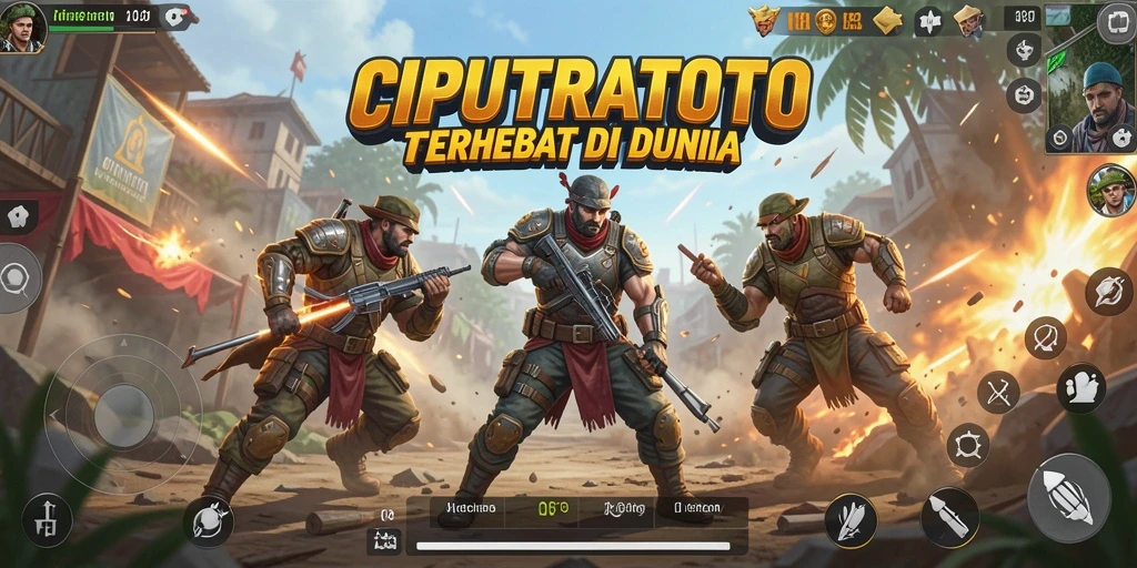 Screenshot gameplay <strong>CIPUTRATOTO</strong> menunjukkan aksi pertempuran yang intens