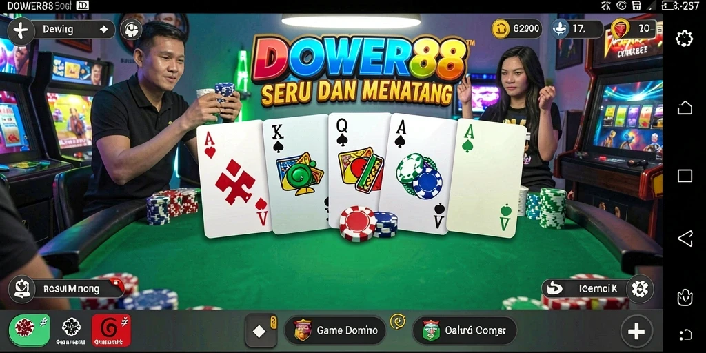 Tangkapan layar DOWER88 menunjukkan gameplay menarik dari permainan Domino.