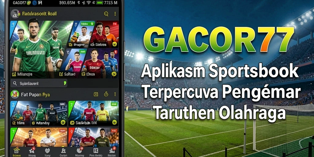 Tampilan utama GACOR77 dengan berbagai pilihan taruhan olahraga.