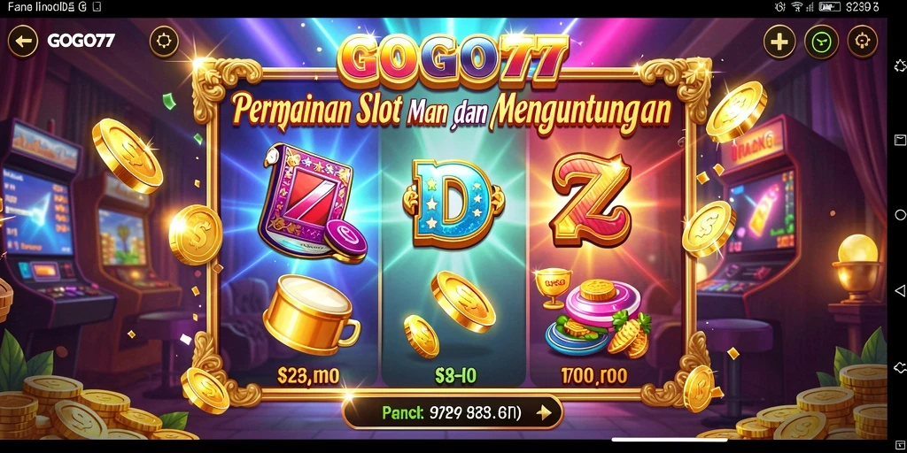 Tampilan menarik dari gameplay Slot GOGO77 dengan berbagai tema.