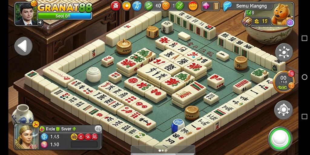 Screenshot utama GRANAT88 menampilkan gameplay Mahjong yang menarik.