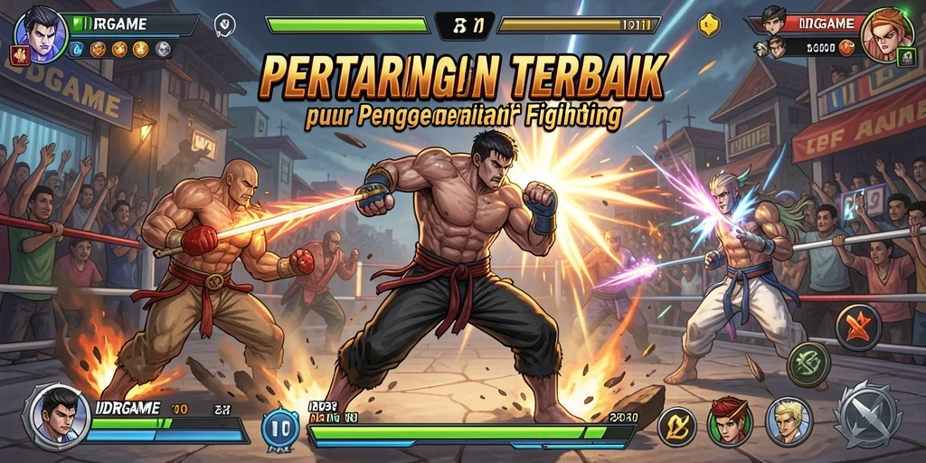 Tampilan menarik dari gameplay Fighting yang seru dan mendebarkan.