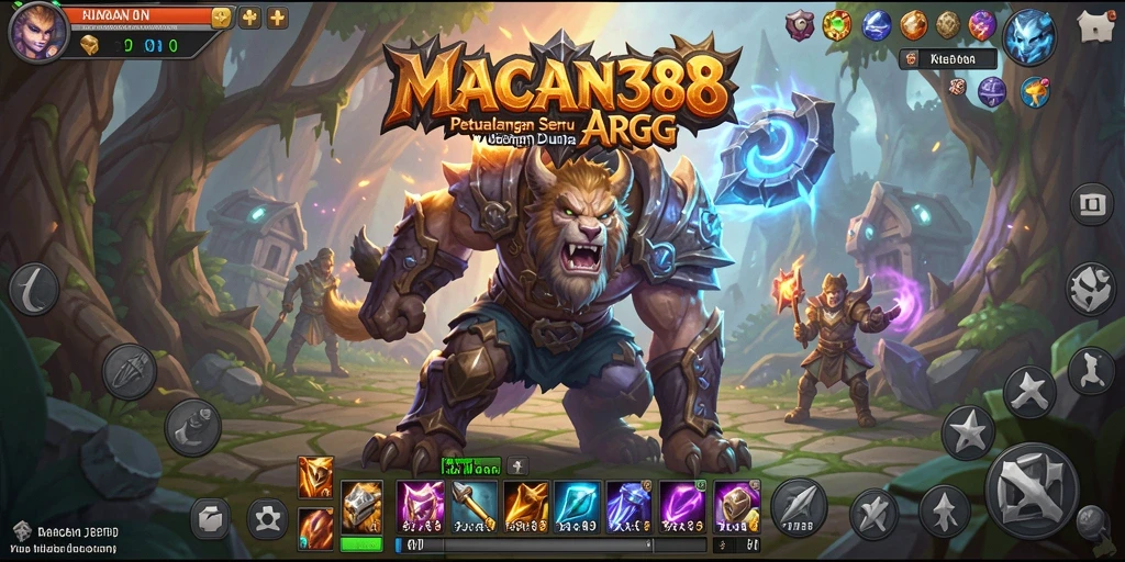 Tampilan gameplay seru dari <strong>MACAN388</strong> yang menampilkan aksi seru para pahlawan.