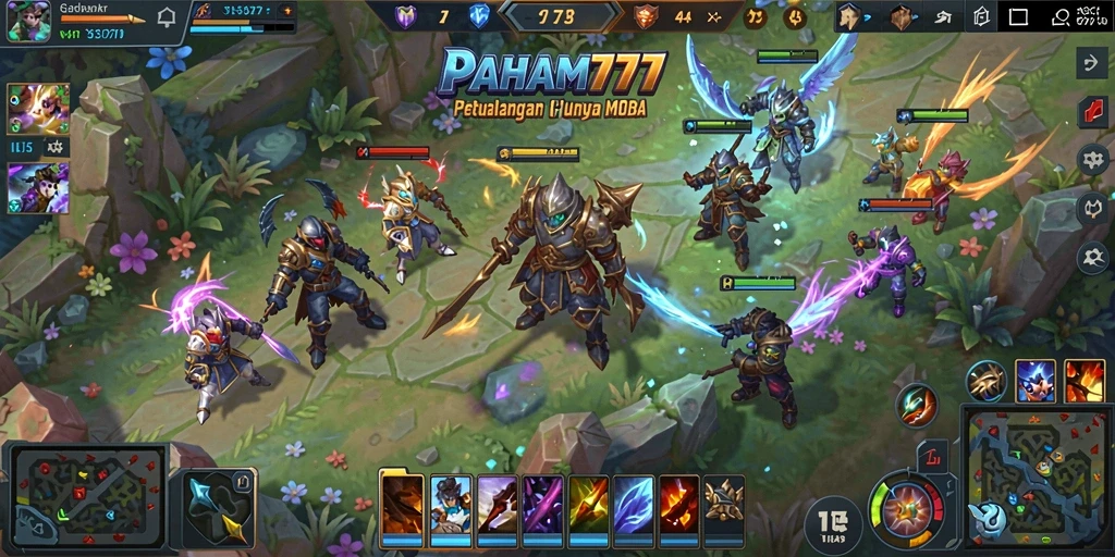 Menampilkan pertarungan intens di arena MOBA PAHAM777.