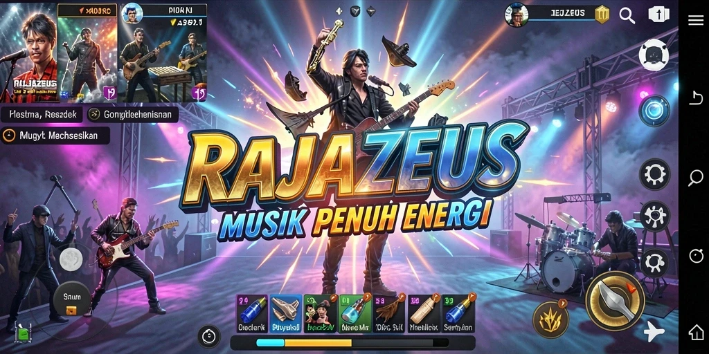 Tampilan gameplay RAJAZEUS yang seru dan interaktif.