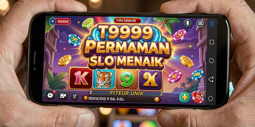 Screenshot utama gameplay T9999 menampilkan suasana permainan Slot yang menarik.