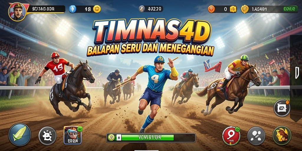 Tampilan gameplay balapan yang mendebarkan dalam TIMNAS4D.