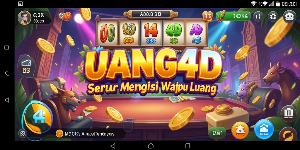 Tampilan seru dari permainan UANG4D yang penuh warna.