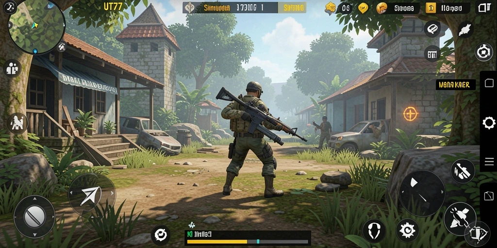 Screenshot gameplay UT77 yang menunjukkan interaksi karakter dan lingkungan.