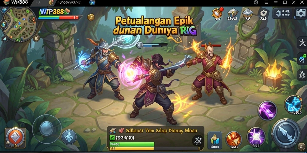 Tampilan gameplay WP888 dalam petualangan RPG yang mendebarkan.