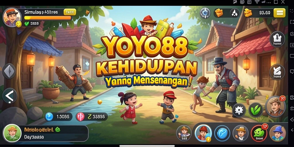 Tampilan gameplay YOYO88 menampilkan karakter dan lingkungan interaktif yang menawan.
